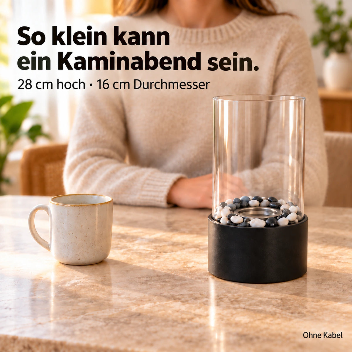 So klein kann ein Kaminabend sein.