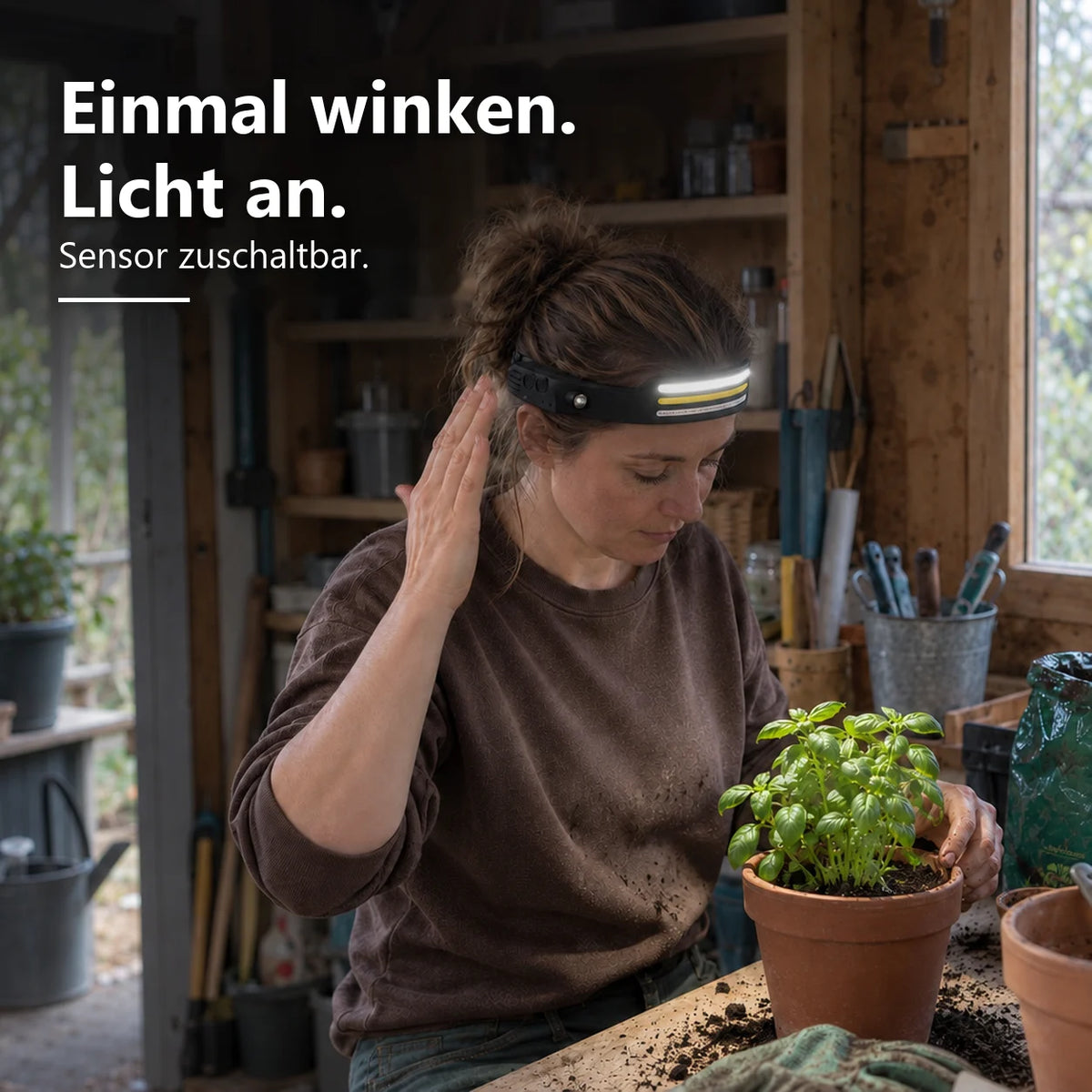 Einmal winken, Licht an: mit zugeschaltetem Sensor geht das Licht per Handbewegung an und aus