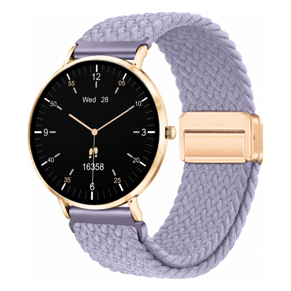 LunaPro Armband geflochten Lavendel an LunaPro Gold