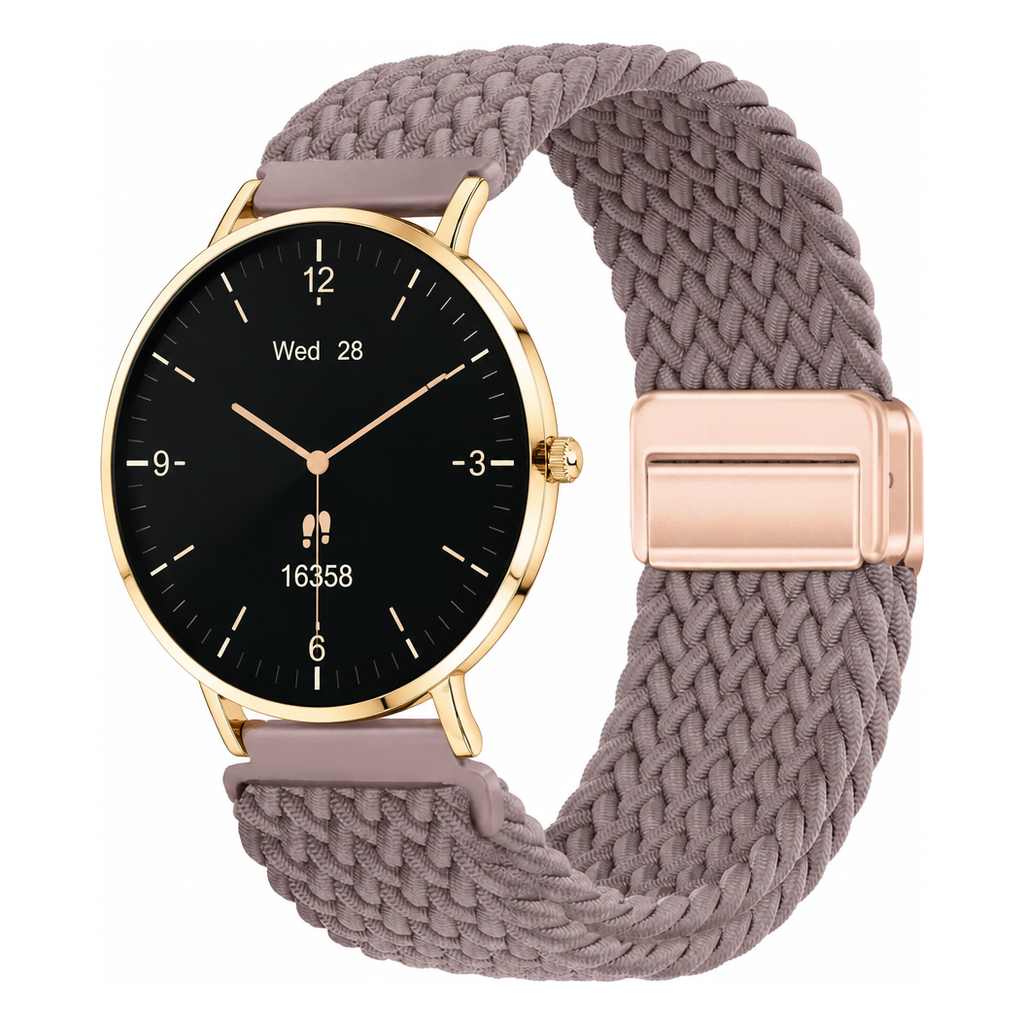 LunaPro Armband geflochten Mauve an LunaPro Gold
