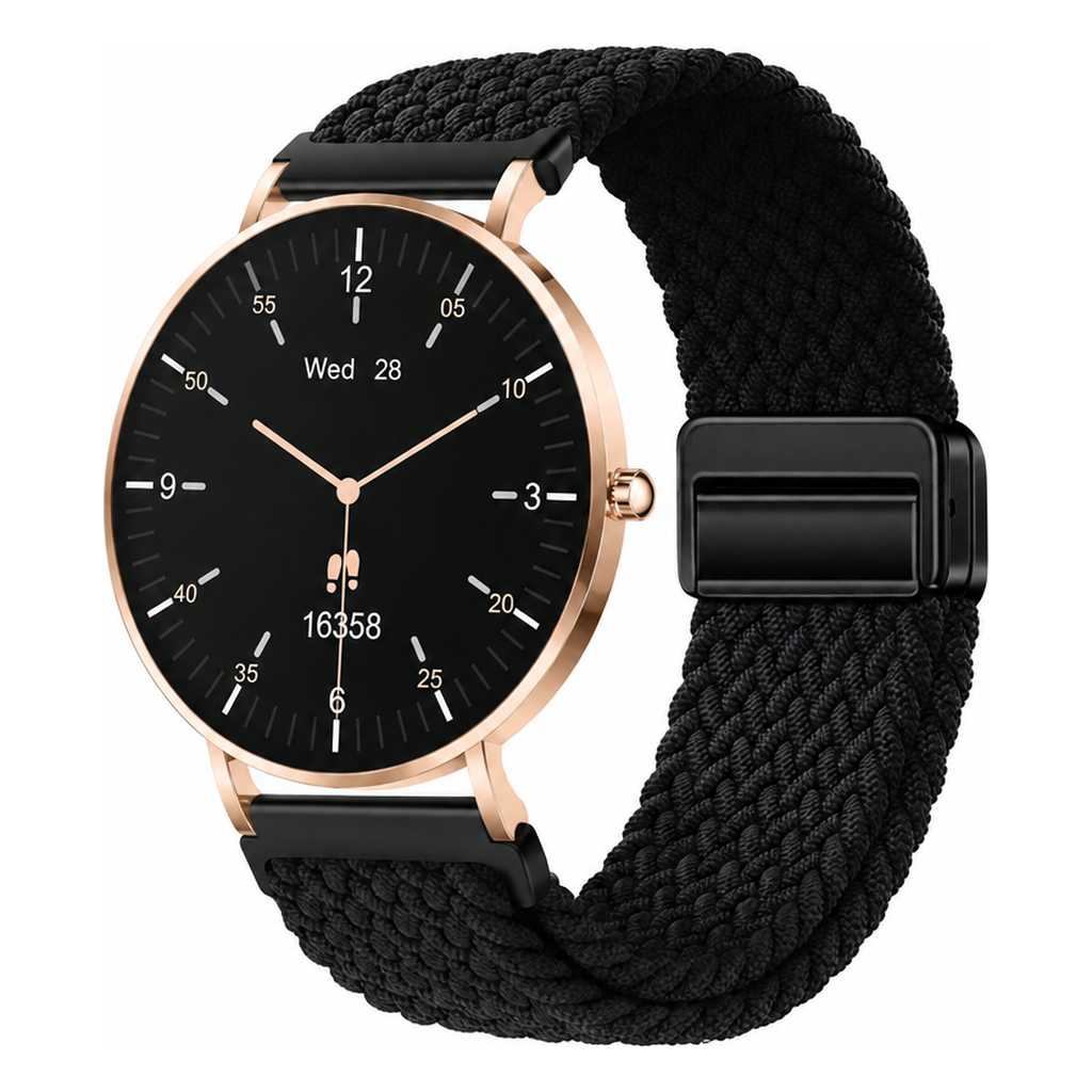 LunaPro Armband geflochten Schwarz an LunaPro Roségold