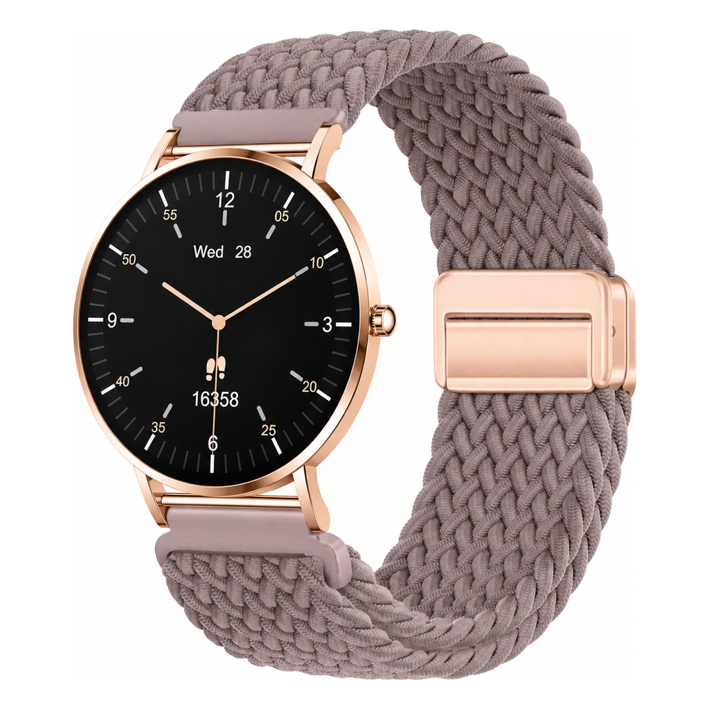 LunaPro Armband geflochten Mauve an LunaPro Roségold