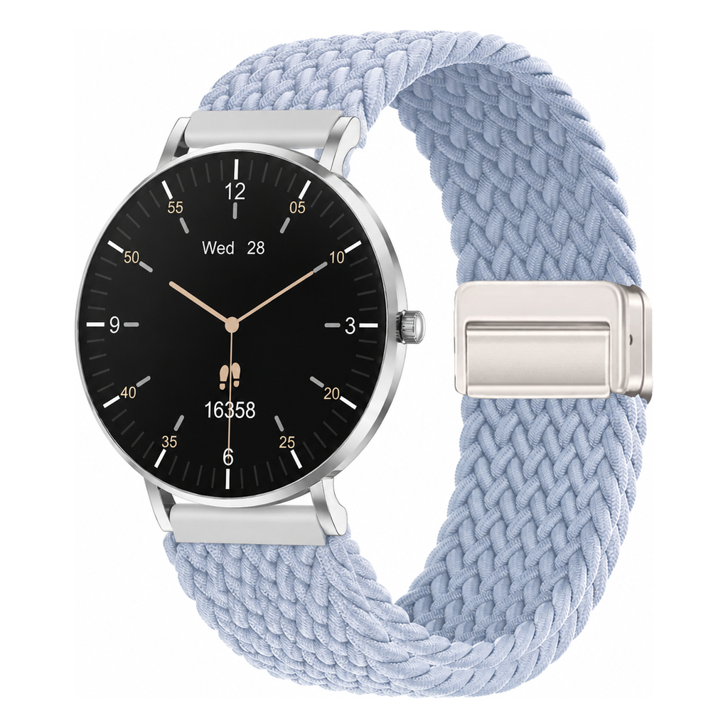 LunaPro Armband geflochten Hellblau an LunaPro Silber