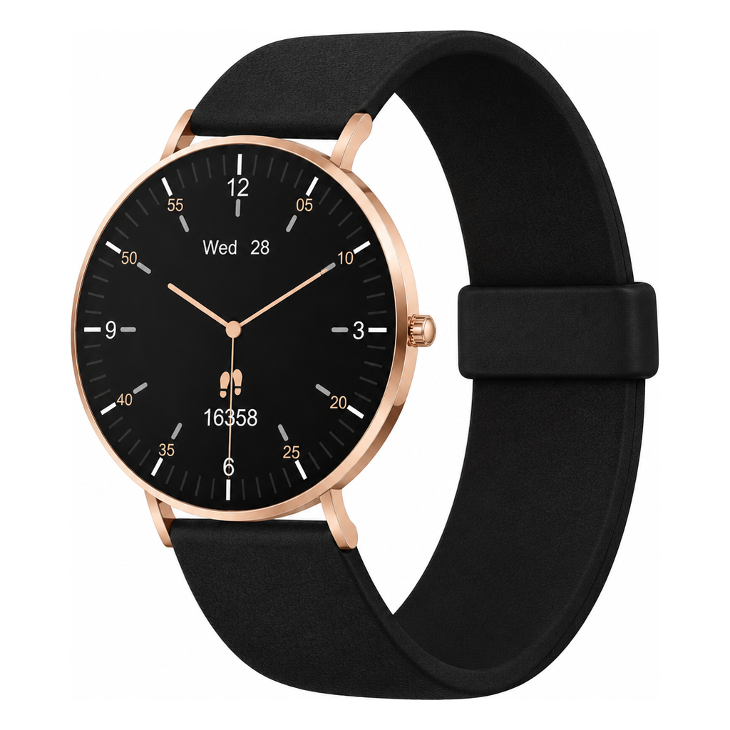LunaPro Armband Silikon Schwarz an LunaPro Roségold