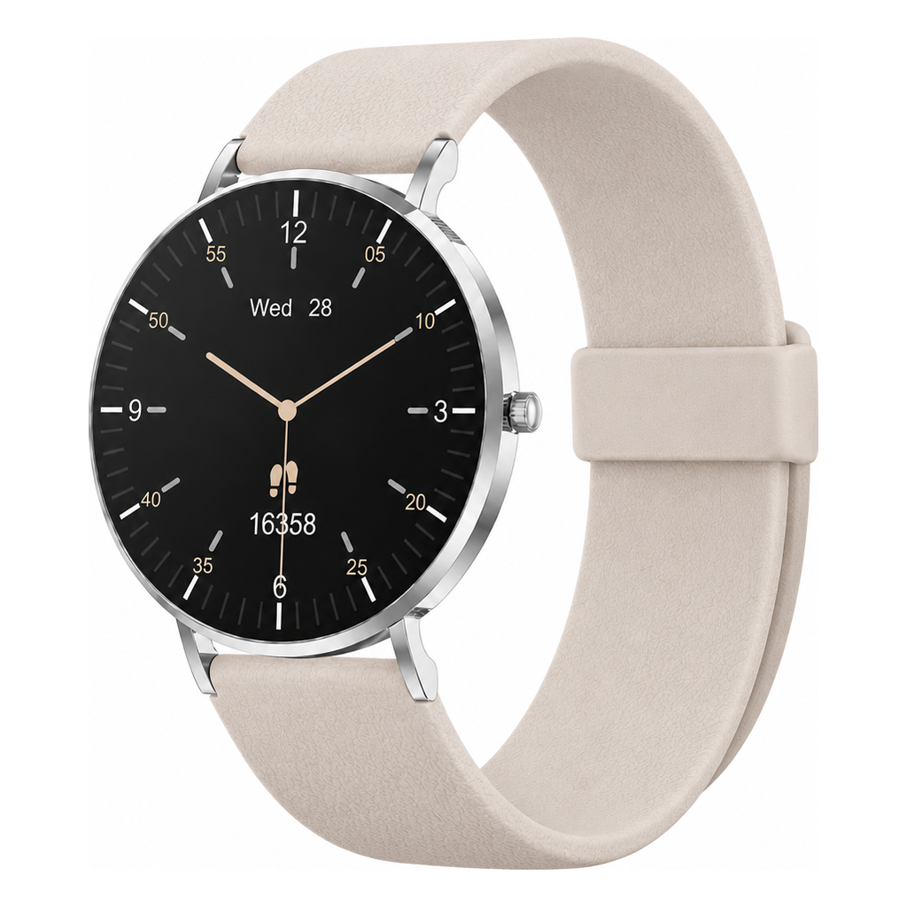 LunaPro Armband Silikon Creme an LunaPro Silber