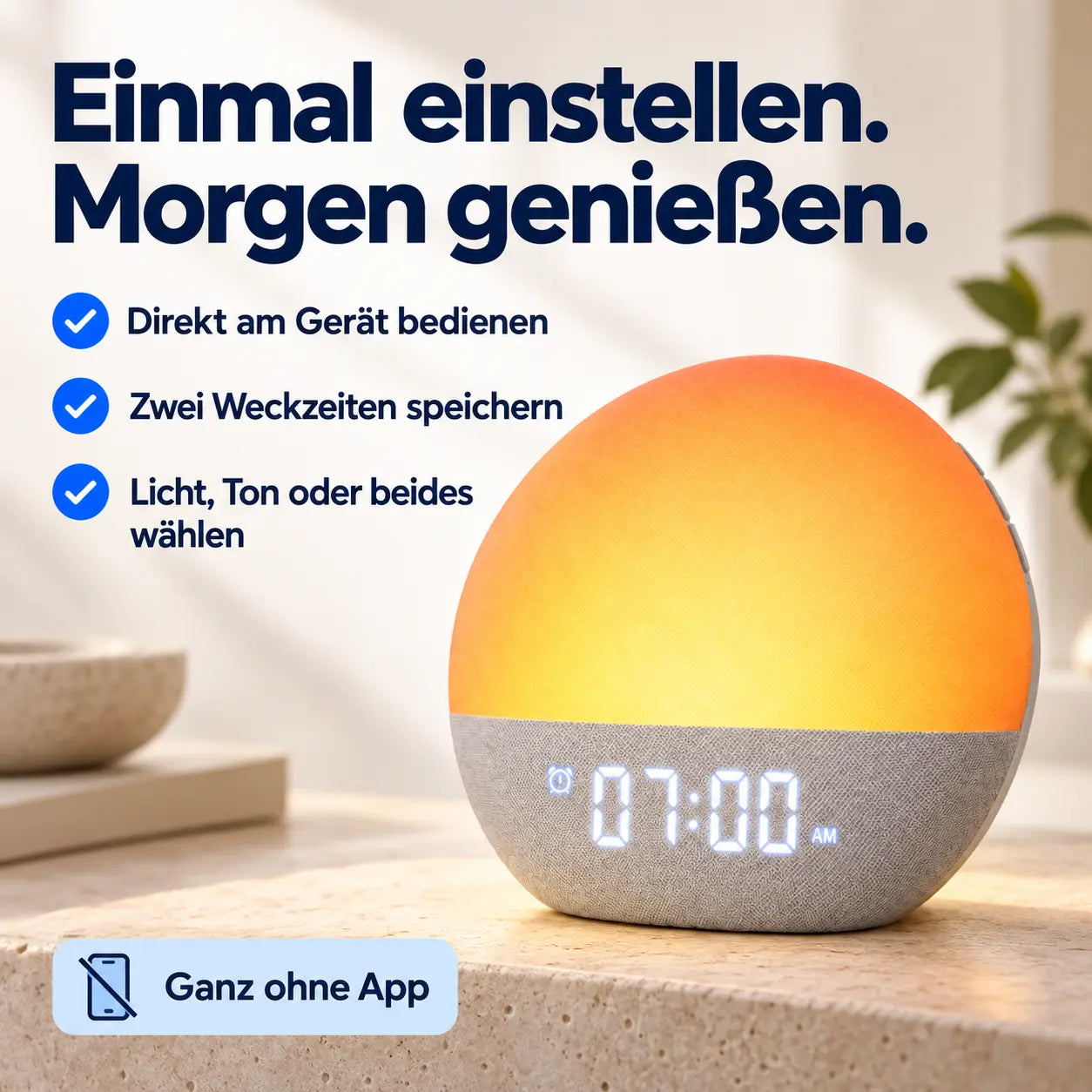 Bedienung ohne App